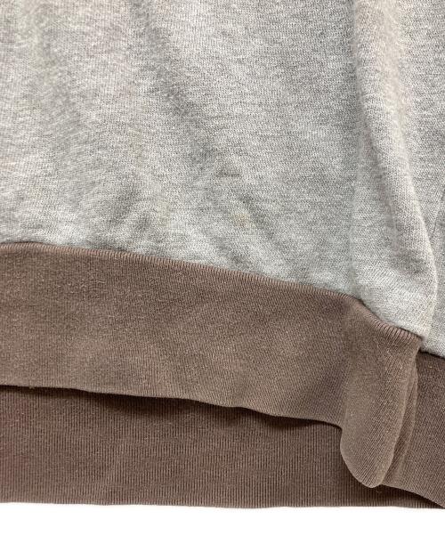 DRIES VAN NOTEN（ドリスヴァンノッテン）DRIES VAN NOTEN (ドリスヴァンノッテン) ラグランスウェット グレー×ブラウン サイズ:SIZE Mの古着・服飾アイテム