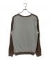 DRIES VAN NOTEN (ドリスヴァンノッテン) ラグランスウェット グレー×ブラウン サイズ:SIZE M：15000円