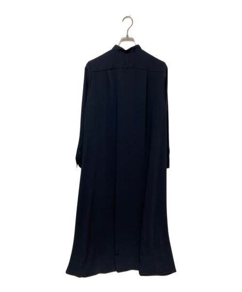 Graphpaper（グラフペーパー）Graphpaper (グラフペーパー) Satin Band Collar Dress C.GRAY GL253-60095B ネイビー サイズ:SIZE0 未使用品の古着・服飾アイテム