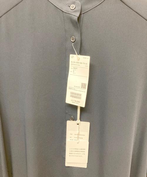 Graphpaper（グラフペーパー）Graphpaper (グラフペーパー) Satin Band Collar Dress C.GRAY GL253-60095B ネイビー サイズ:SIZE0 未使用品の古着・服飾アイテム