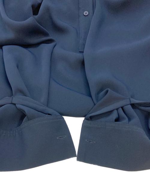 Graphpaper（グラフペーパー）Graphpaper (グラフペーパー) Satin Band Collar Dress C.GRAY GL253-60095B ネイビー サイズ:SIZE0 未使用品の古着・服飾アイテム