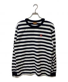 HUMAN MADE（ヒューマンメイド）の古着「STRIPED L/S T-SHIRT HM31CS027　HM31CS027」｜ホワイト×ネイビー