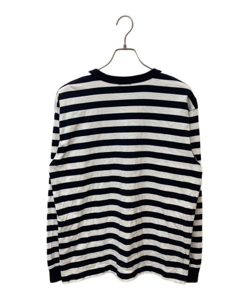 HUMAN MADE（ヒューマンメイド）HUMAN MADE (ヒューマンメイド) STRIPED L/S T-SHIRT HM31CS027　HM31CS027 ホワイト×ネイビー サイズ:Lの古着・服飾アイテム