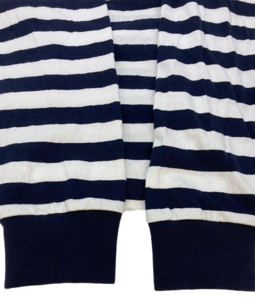 HUMAN MADE（ヒューマンメイド）HUMAN MADE (ヒューマンメイド) STRIPED L/S T-SHIRT HM31CS027　HM31CS027 ホワイト×ネイビー サイズ:Lの古着・服飾アイテム