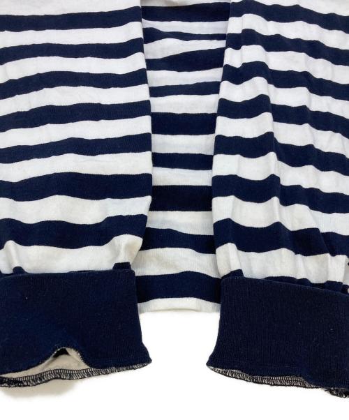 HUMAN MADE（ヒューマンメイド）HUMAN MADE (ヒューマンメイド) STRIPED L/S T-SHIRT HM31CS027　HM31CS027 ホワイト×ネイビー サイズ:Lの古着・服飾アイテム