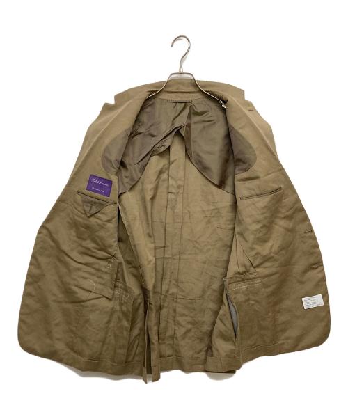 RALPH LAUREN Purple Label（ラルフ ローレン パープル レーベル）RALPH LAUREN Purple Label (ラルフ ローレン パープル レーベル) リネンブレンド2Bジャケット　798641253001 ベージュ サイズ:SIZE42Rの古着・服飾アイテム