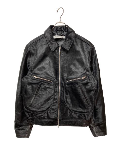 NO MAINTENANCE（ノーメンテナンス）NO MAINTENANCE (ノーメンテナンス) Aero Cow Fur Leather Jacket ブラック サイズ:SIZE Mの古着・服飾アイテム
