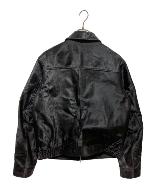 NO MAINTENANCE（ノーメンテナンス）NO MAINTENANCE (ノーメンテナンス) Aero Cow Fur Leather Jacket ブラック サイズ:SIZE Mの古着・服飾アイテム