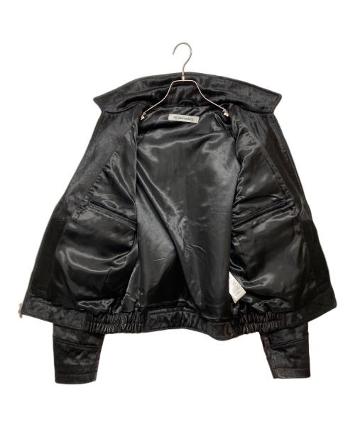 NO MAINTENANCE（ノーメンテナンス）NO MAINTENANCE (ノーメンテナンス) Aero Cow Fur Leather Jacket ブラック サイズ:SIZE Mの古着・服飾アイテム