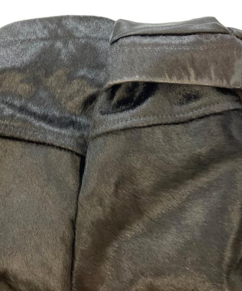 NO MAINTENANCE（ノーメンテナンス）NO MAINTENANCE (ノーメンテナンス) Aero Cow Fur Leather Jacket ブラック サイズ:SIZE Mの古着・服飾アイテム
