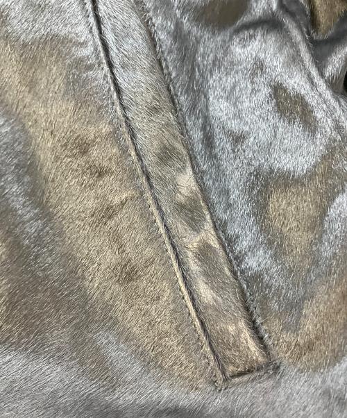 NO MAINTENANCE（ノーメンテナンス）NO MAINTENANCE (ノーメンテナンス) Aero Cow Fur Leather Jacket ブラック サイズ:SIZE Mの古着・服飾アイテム