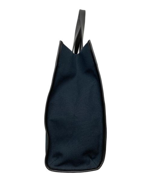 ZEGNA（ゼニア）ZEGNA (ゼニア) COTTON AND LEATHER TOTE BAG ネイビー サイズ:実寸参照の古着・服飾アイテム