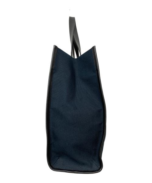 ZEGNA（ゼニア）ZEGNA (ゼニア) COTTON AND LEATHER TOTE BAG ネイビー サイズ:実寸参照の古着・服飾アイテム