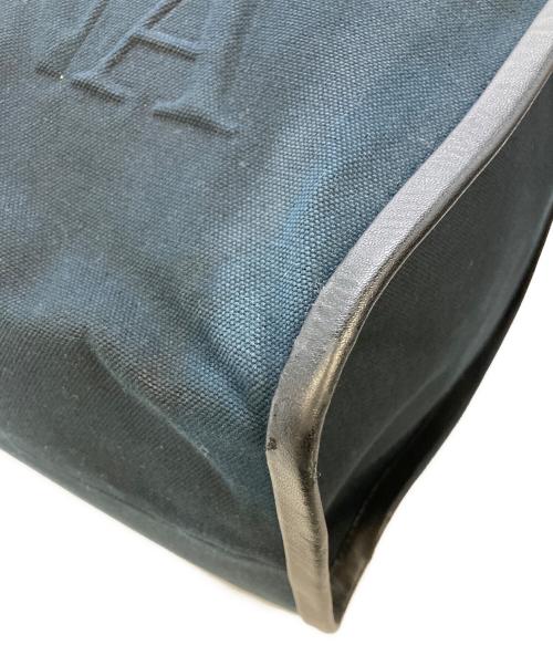 ZEGNA（ゼニア）ZEGNA (ゼニア) COTTON AND LEATHER TOTE BAG ネイビー サイズ:実寸参照の古着・服飾アイテム