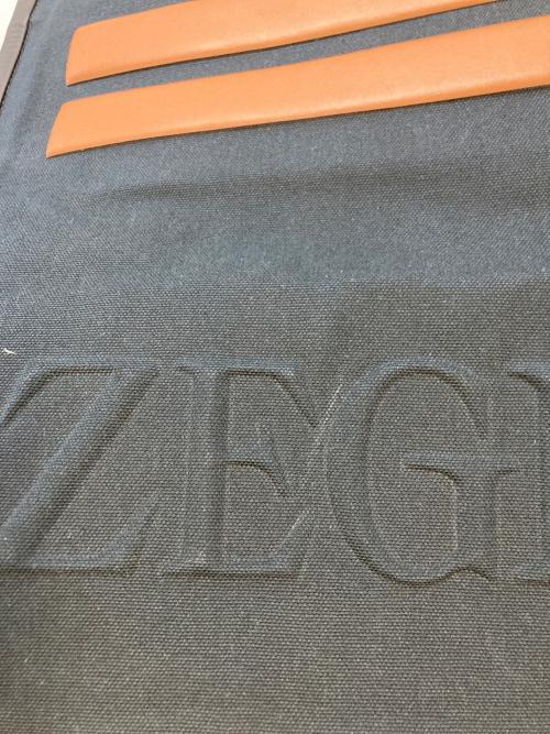 ZEGNA（ゼニア）ZEGNA (ゼニア) COTTON AND LEATHER TOTE BAG ネイビー サイズ:実寸参照の古着・服飾アイテム