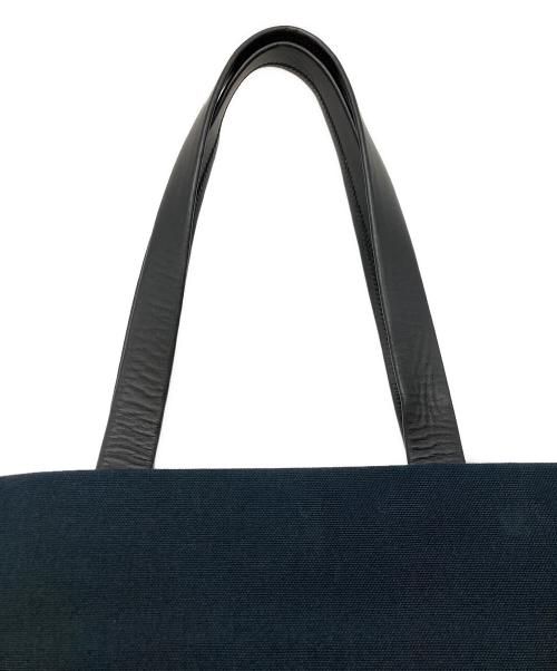 ZEGNA（ゼニア）ZEGNA (ゼニア) COTTON AND LEATHER TOTE BAG ネイビー サイズ:実寸参照の古着・服飾アイテム