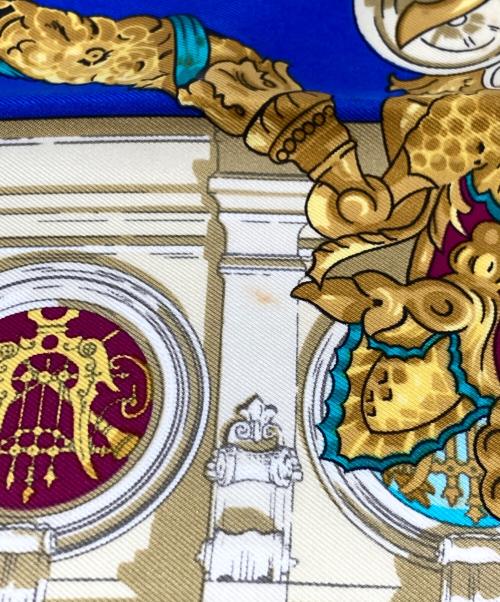 HERMES（エルメス）HERMES (エルメス) シルクスカーフ ブルー サイズ:実寸サイズをご参照くださいの古着・服飾アイテム