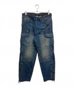 RRLダブルアールエル）の古着「キルテッド デニム カーゴ パンツ/Quilted Denim Cargo Pant　100094148」｜インディゴ