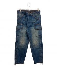RRL（ダブルアールエル）の古着「キルテッド デニム カーゴ パンツ/Quilted Denim Cargo Pant　100094148」｜インディゴ