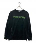 UNDERCOVER×TWINPEAKSアンダーカバー×ツインピークス）の古着「裏起毛片ZIPポケットプルオーバー JQパッチ TWIN PEAKS スウェット　uc2d4802-1」｜ブラック