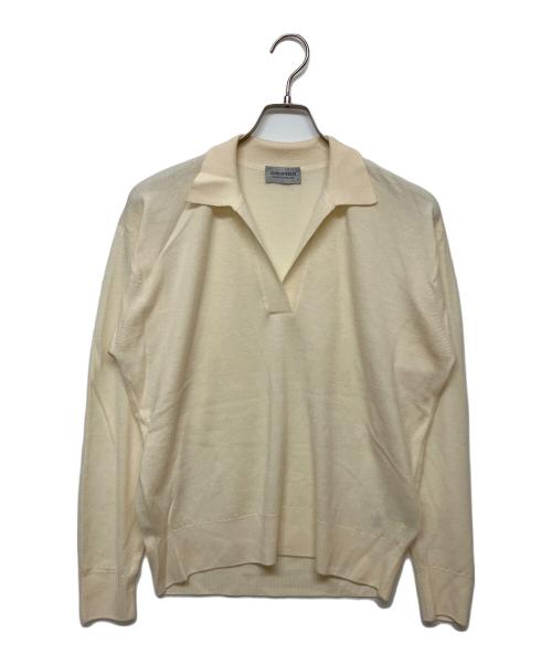 JOHN SMEDLEY（ジョンスメドレー）JOHN SMEDLEY (ジョンスメドレー) スキッパーニットポロシャツ　A4611 スノーホワイト サイズ:SIZE S 未使用品の古着・服飾アイテム