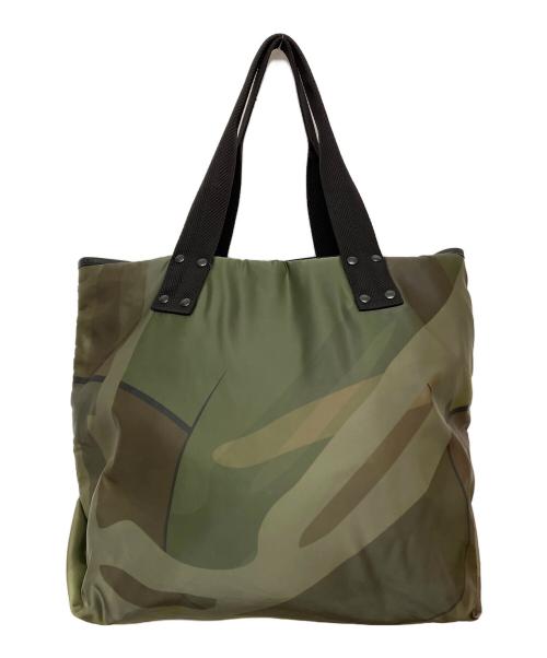 sacai（サカイ）sacai (サカイ) Large総柄トートバッグ　21-0254S カーキ サイズ:実寸参照の古着・服飾アイテム
