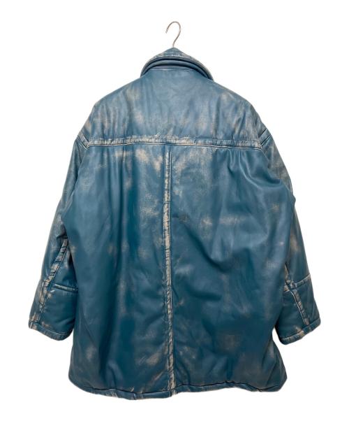 Maison MIHARA YASUHIRO（メゾン ミハラ ヤスヒロ）Maison MIHARA YASUHIRO (メゾン ミハラ ヤスヒロ) Synthetic Leather Padded Coat / シンセティックレザー パディッドコート　A11CT012 ブルー サイズ:SIZE44の古着・服飾アイテム