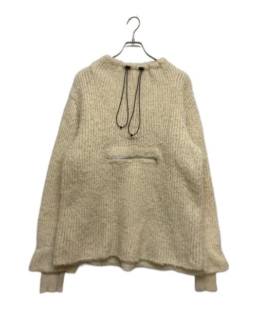 kota gushiken（コウタグシケン）kota gushiken (コウタグシケン) Sporty Moco Knit Anorak Pullover ベージュ サイズ:SIZE2の古着・服飾アイテム