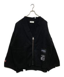 AMBUSH（アンブッシュ）の古着「FELTED KNIT ZIP CARDIGAN　12115082」｜ブラック
