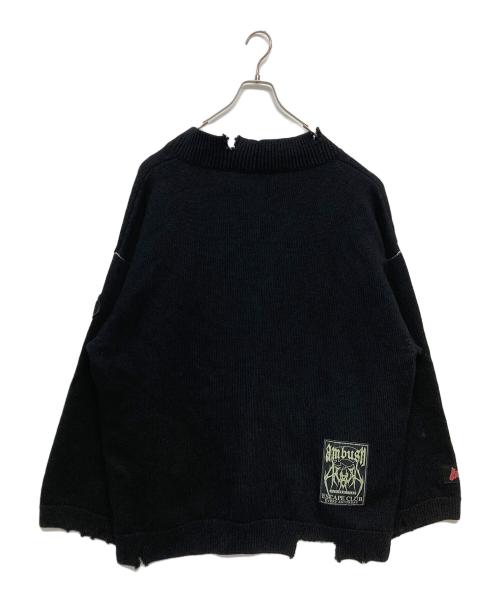 AMBUSH（アンブッシュ）AMBUSH (アンブッシュ) FELTED KNIT ZIP CARDIGAN　12115082 ブラック サイズ:SIZE XSの古着・服飾アイテム