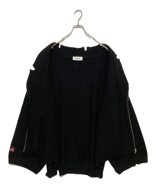 AMBUSH（アンブッシュ）AMBUSH (アンブッシュ) FELTED KNIT ZIP CARDIGAN　12115082 ブラック サイズ:SIZE XSの古着・服飾アイテム