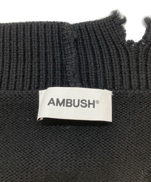 AMBUSH（アンブッシュ）AMBUSH (アンブッシュ) FELTED KNIT ZIP CARDIGAN　12115082 ブラック サイズ:SIZE XSの古着・服飾アイテム