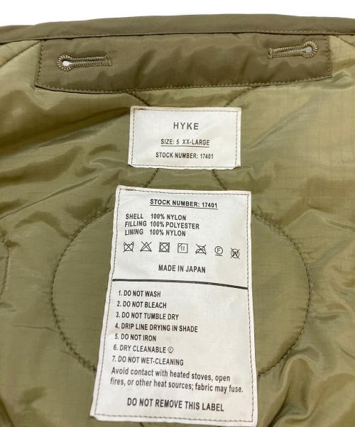 HYKE（ハイク）HYKE (ハイク) QUILED LINER COAT　232-17401 カーキ サイズ:SIZE XXLの古着・服飾アイテム