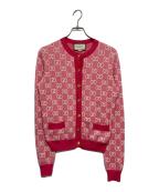 GUCCIグッチ）の古着「ニットカーディガン 629452 XKBHQ」｜ピンク