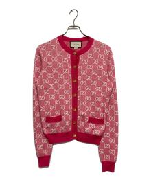 GUCCI（グッチ）の古着「ニットカーディガン 629452 XKBHQ」｜ピンク