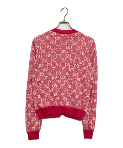 GUCCI（グッチ）GUCCI (グッチ) ニットカーディガン 629452 XKBHQ ピンク サイズ:SIZE Sの古着・服飾アイテム