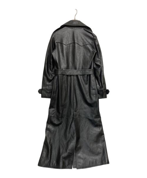 RUFFO RESEARCH（ルッフォリサーチ）RUFFO RESEARCH (ルッフォリサーチ) レザートレンチコート ブラック サイズ:不明の古着・服飾アイテム