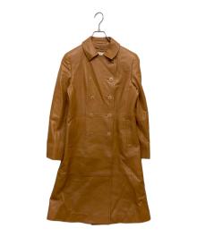 Aquascutum（アクアスキュータム）の古着「レザートレンチコート」｜ベージュ
