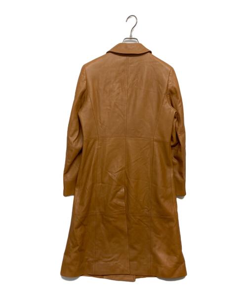 Aquascutum（アクアスキュータム）Aquascutum (アクアスキュータム) レザートレンチコート ベージュ サイズ:実寸参照の古着・服飾アイテム