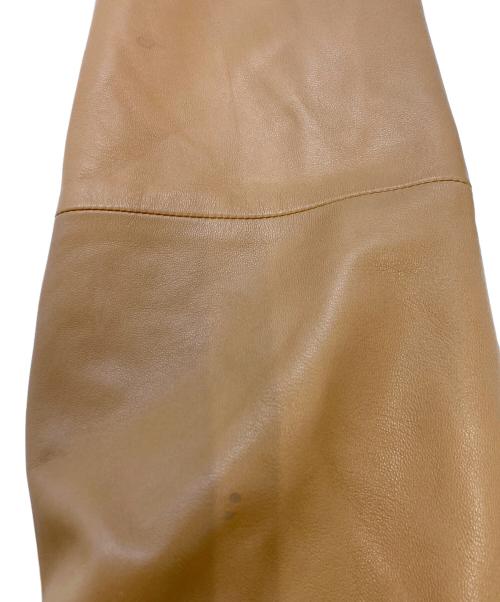 Aquascutum（アクアスキュータム）Aquascutum (アクアスキュータム) レザートレンチコート ベージュ サイズ:実寸参照の古着・服飾アイテム