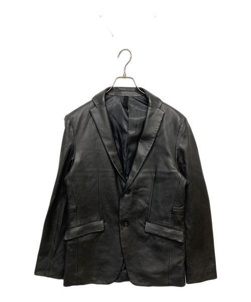 MONSIEUR NICOLE（ムッシュニコル）MONSIEUR NICOLE (ムッシュニコル) シープレザー テーラードジャケット　3462-3500 ブラック サイズ:SIZE48の古着・服飾アイテム