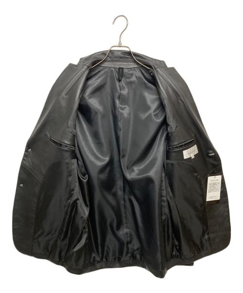 MONSIEUR NICOLE（ムッシュニコル）MONSIEUR NICOLE (ムッシュニコル) シープレザー テーラードジャケット　3462-3500 ブラック サイズ:SIZE48の古着・服飾アイテム