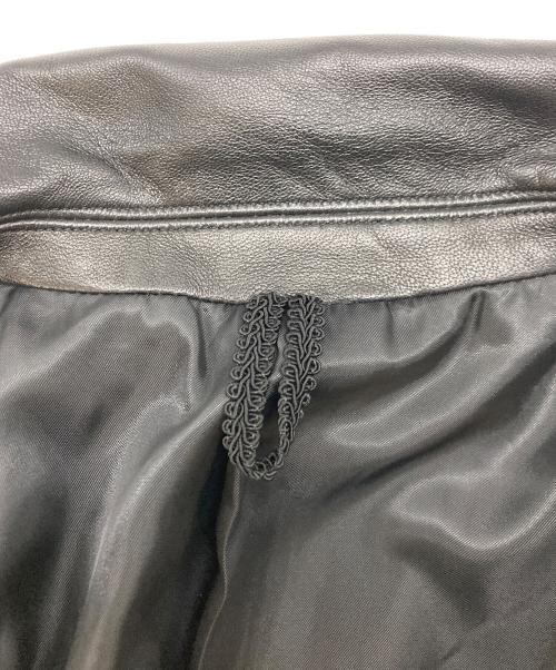 MONSIEUR NICOLE（ムッシュニコル）MONSIEUR NICOLE (ムッシュニコル) シープレザー テーラードジャケット　3462-3500 ブラック サイズ:SIZE48の古着・服飾アイテム
