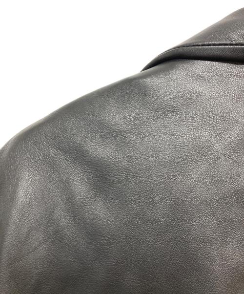 MONSIEUR NICOLE（ムッシュニコル）MONSIEUR NICOLE (ムッシュニコル) シープレザー テーラードジャケット　3462-3500 ブラック サイズ:SIZE48の古着・服飾アイテム