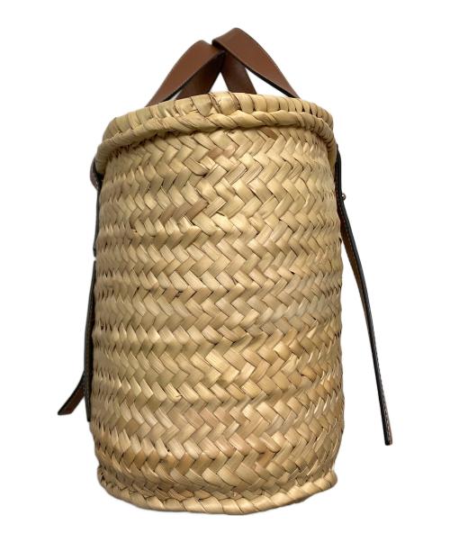 LOEWE（ロエベ）LOEWE (ロエベ) CLASSIC BASKET MEDIUM/バスケットバッグ（ヤシの葉&カーフ） ミディアムサイズ ベージュ サイズ:実寸参照の古着・服飾アイテム