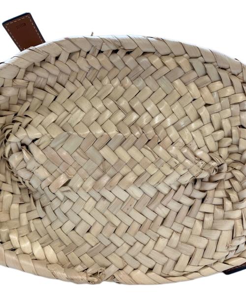 LOEWE（ロエベ）LOEWE (ロエベ) CLASSIC BASKET MEDIUM/バスケットバッグ（ヤシの葉&カーフ） ミディアムサイズ ベージュ サイズ:実寸参照の古着・服飾アイテム