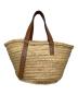 LOEWE (ロエベ) CLASSIC BASKET MEDIUM/バスケットバッグ（ヤシの葉&カーフ） ミディアムサイズ ベージュ サイズ:実寸参照：35000円