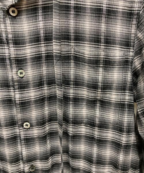 DAIRIKU（ダイリク）DAIRIKU (ダイリク) Ribbon Tie Check Shirt Black 23AW S-6 グレー サイズ:S 未使用品の古着・服飾アイテム