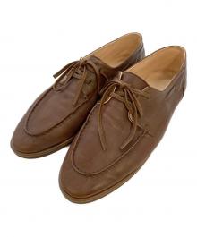 AURALEE（オーラリー）の古着「レザーシューズ/SOFT LEATHER DECK SHOES A26SS03QD」｜ブラウン