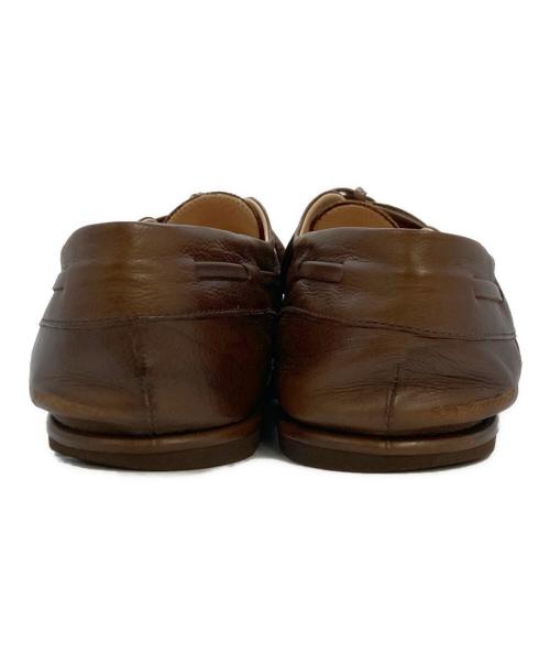 AURALEE（オーラリー）AURALEE (オーラリー) レザーシューズ/SOFT LEATHER DECK SHOES A26SS03QD ブラウン サイズ:25.5の古着・服飾アイテム